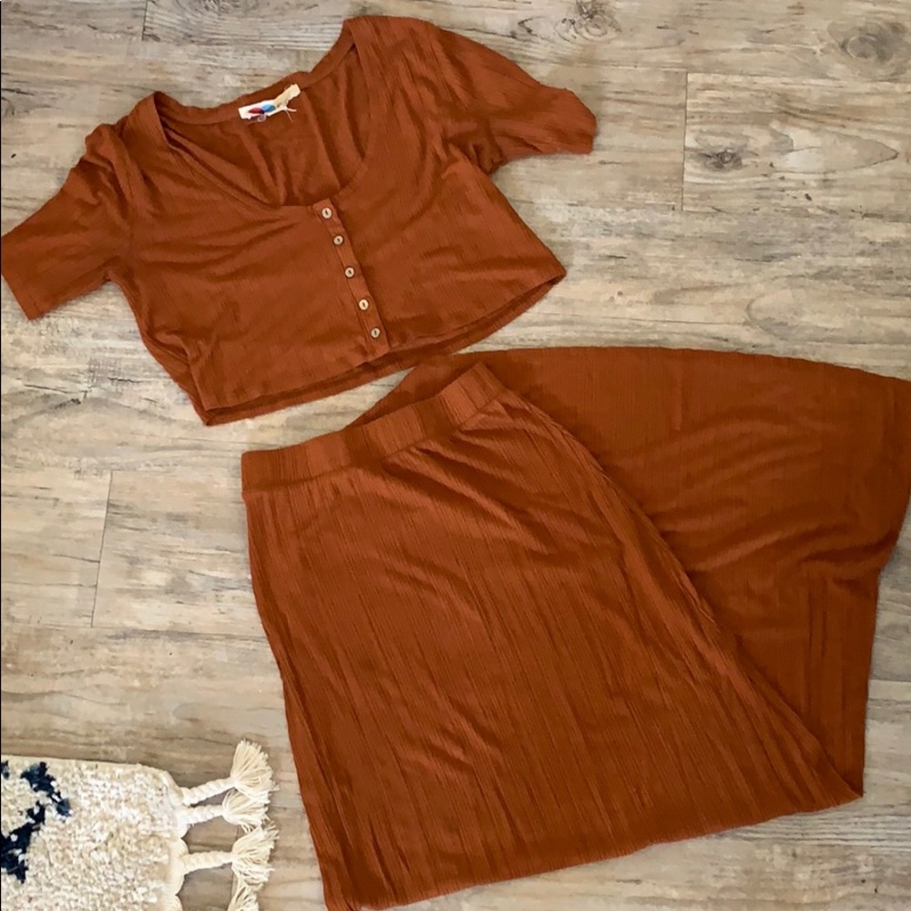 Free People Beach Set - Maxi Skirt / Crop Top - XS